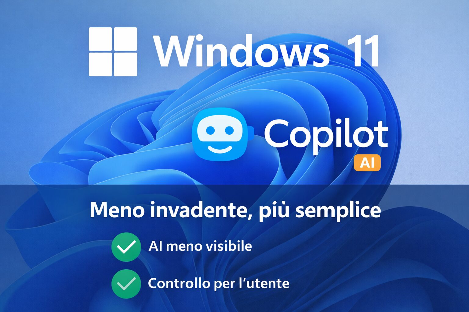 Windows 11: meno intelligenza artificiale invasiva e un sistema più essenziale
