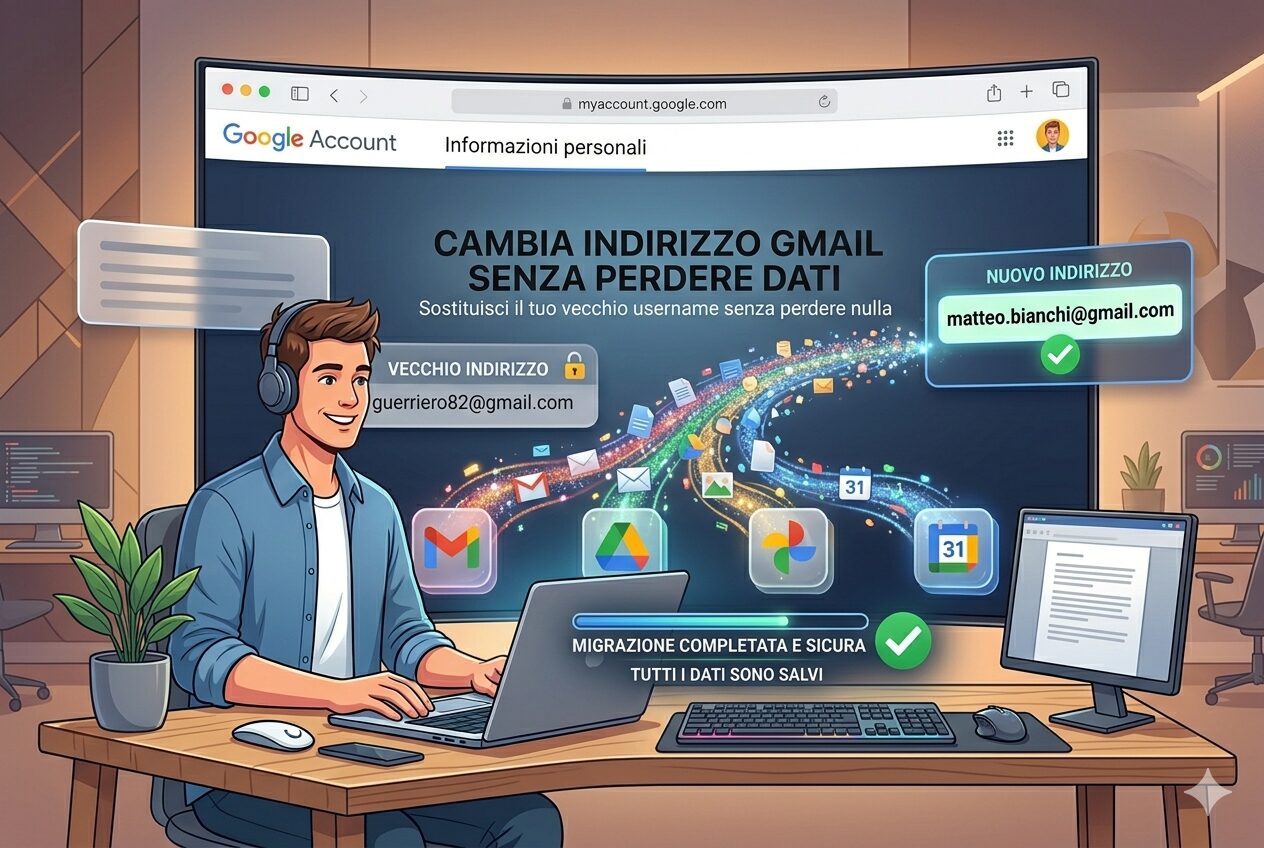 cambio indirizzo gmail